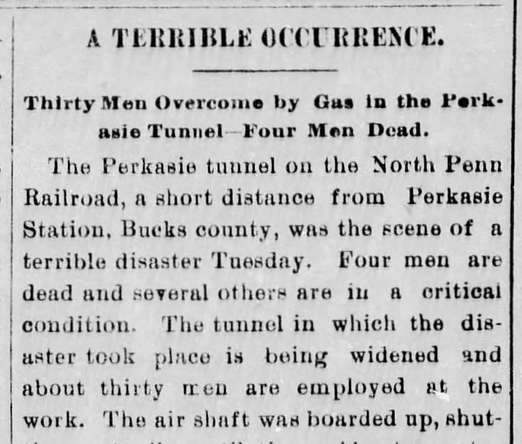 The Perkasie Train Tunnel’s Troubled Past Preserving Perkasie